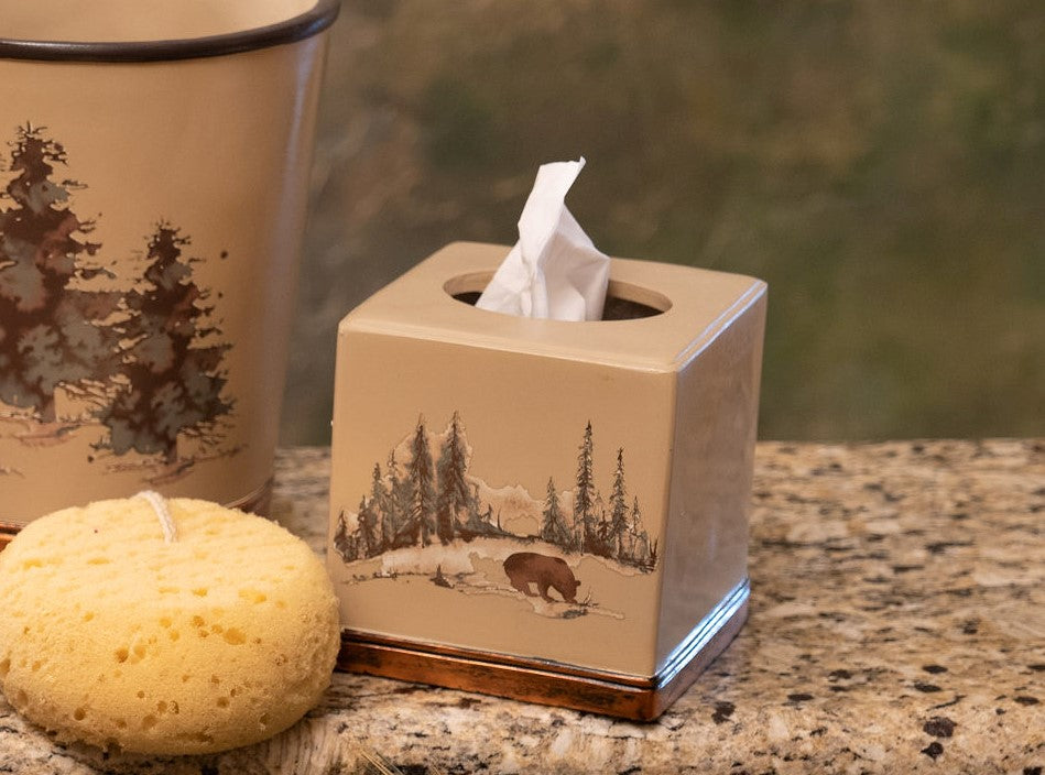 HiEnd Accents Savannah Tissue Box Cover Cream