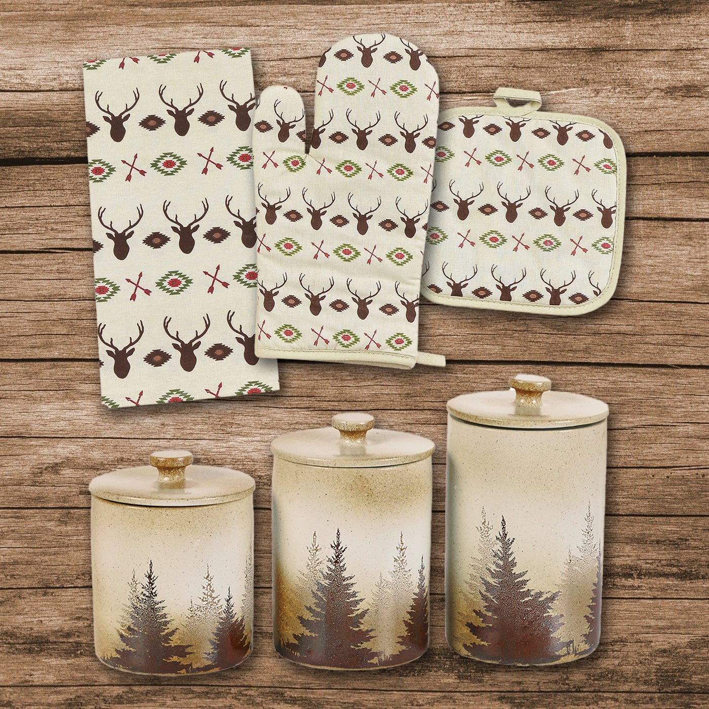 http://www.hiendaccents.com/cdn/shop/products/hiend-accents-kitchen-lifestyle-aztec-multi-deer-print-and-clearwater-pines-13-pc-set-lf1906k1-29423083257959.jpg?v=1662655485