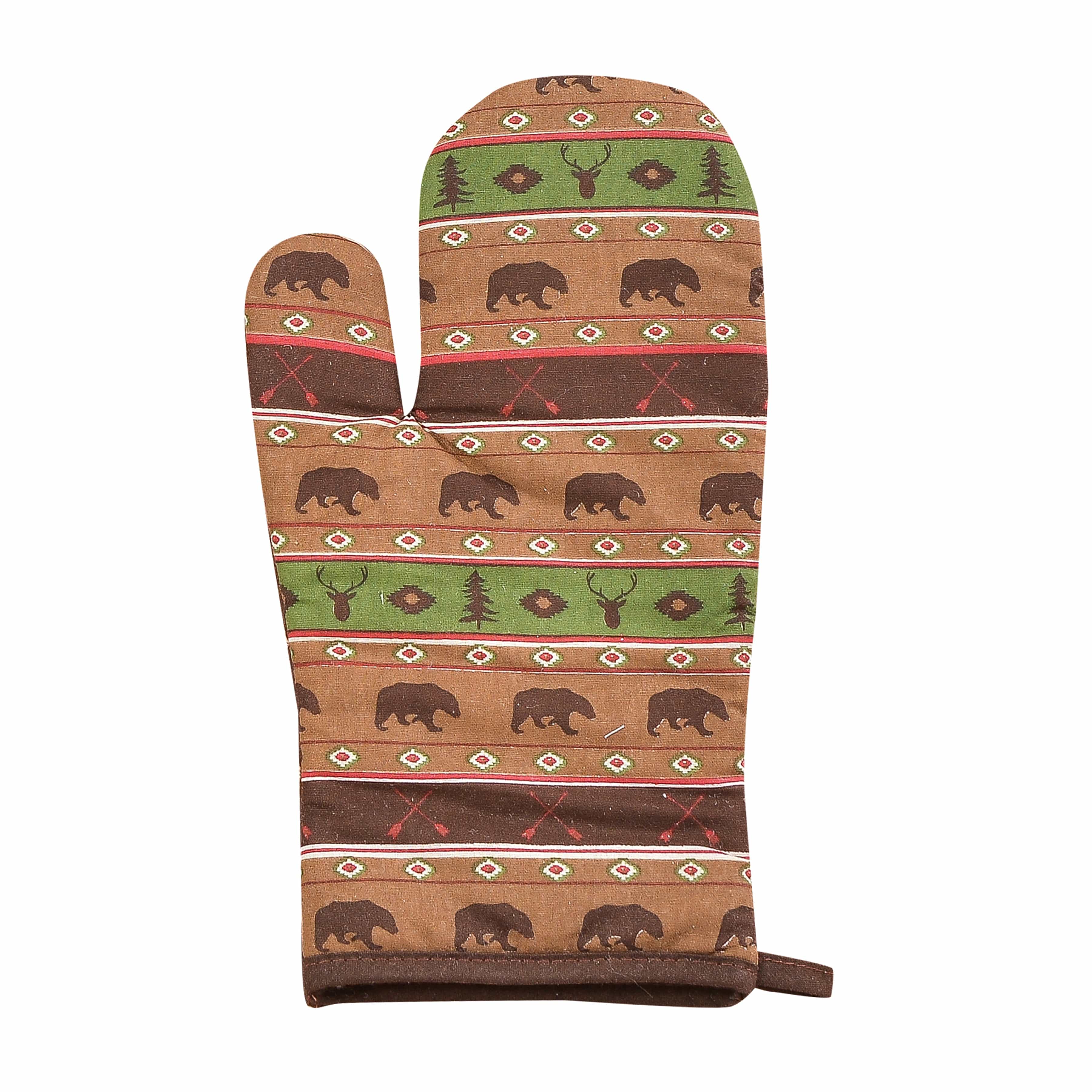 Aztec Bear Printed Oven Mitt