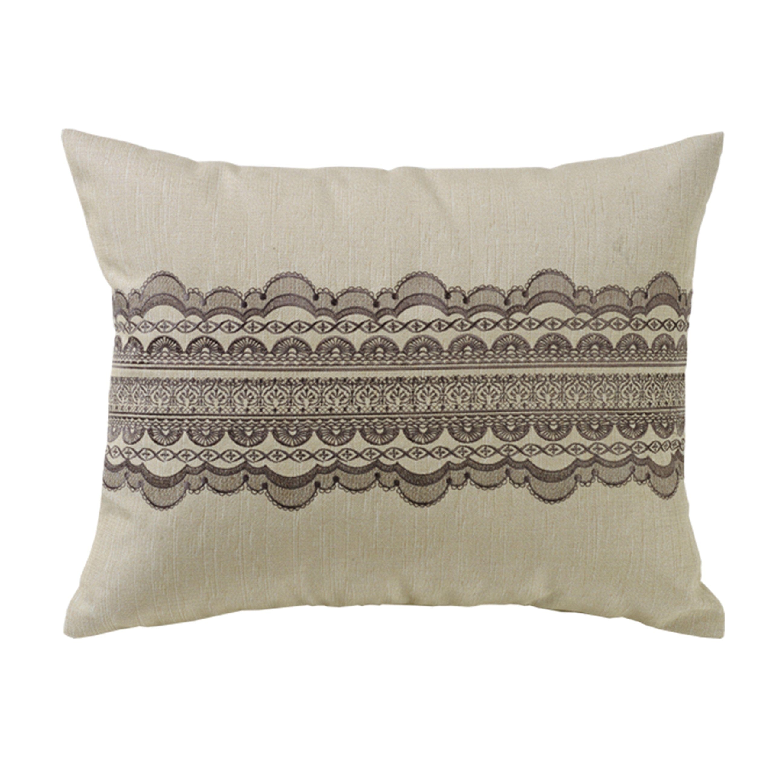 HiEnd Accents Ruffle Trim and Lace/Ruffle Accent Pillow