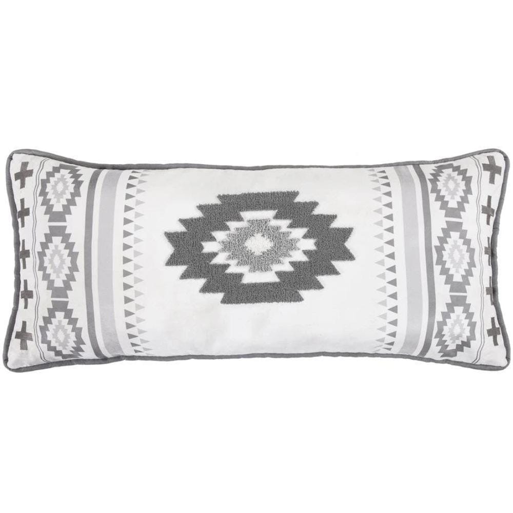 Free Spirit Gray Lumbar Pillow 15x35 HiEnd Accents