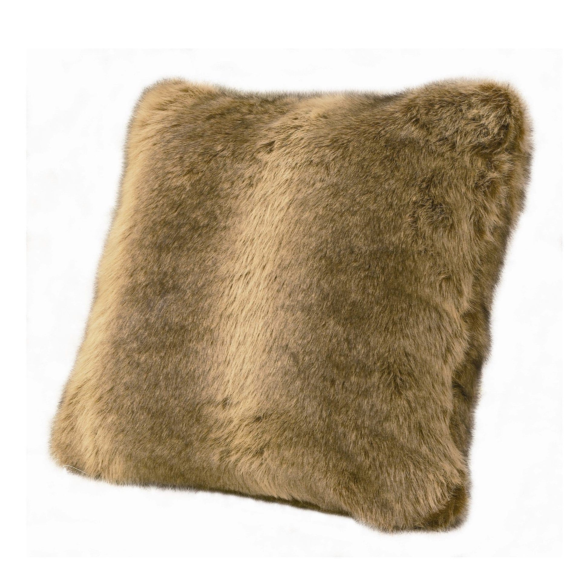 Large faux outlet fur throw pillows