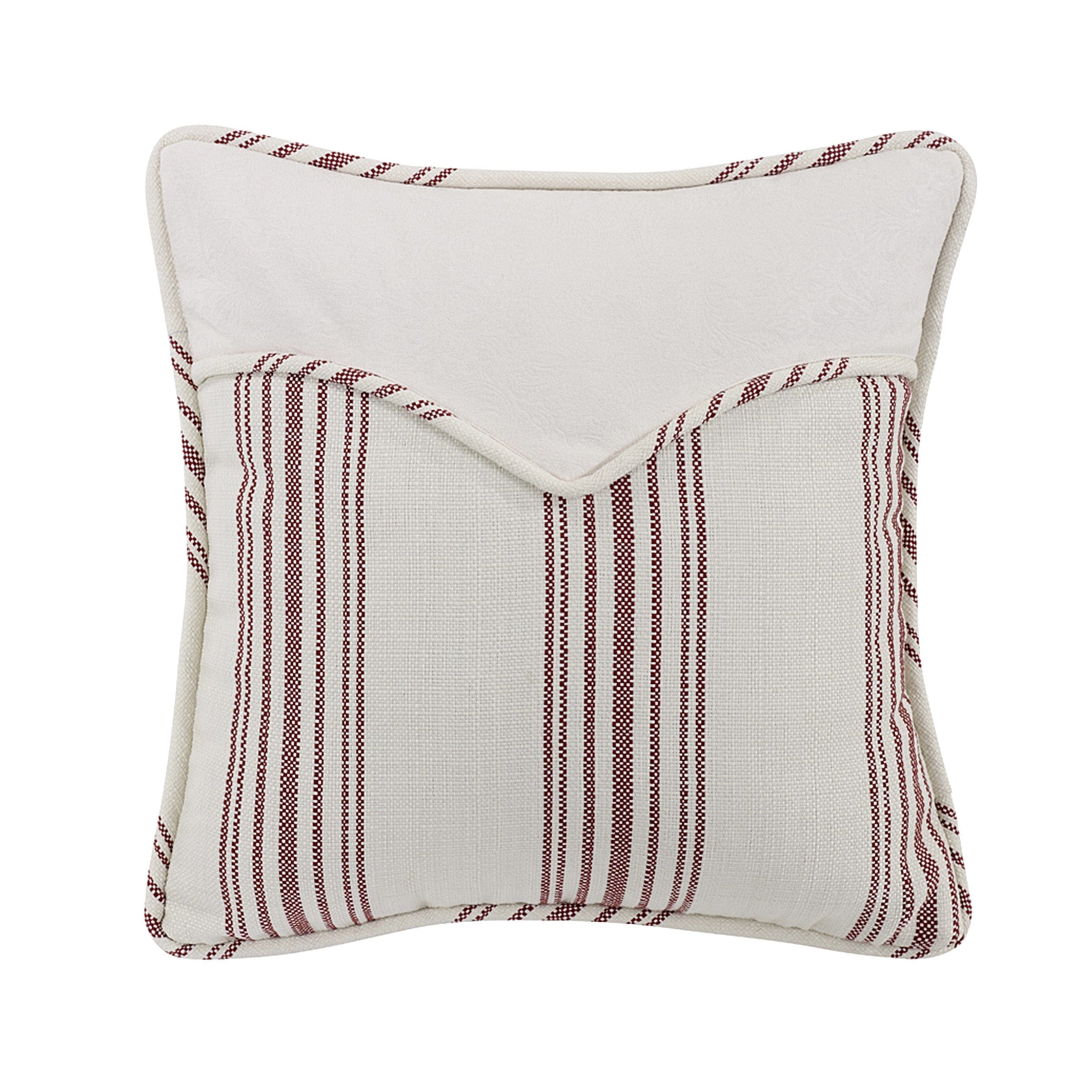 Accent Pillow-Cream Textured Stripes 18X18