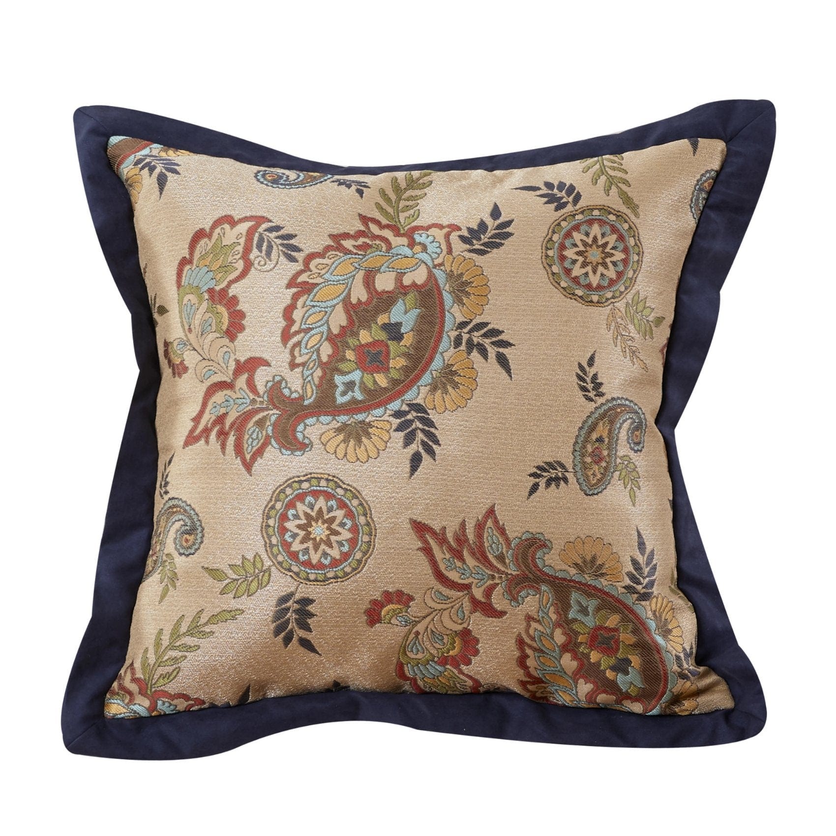 Set 4 Paisley Throw Pillows 18x18 Gray With a Hint of Green 