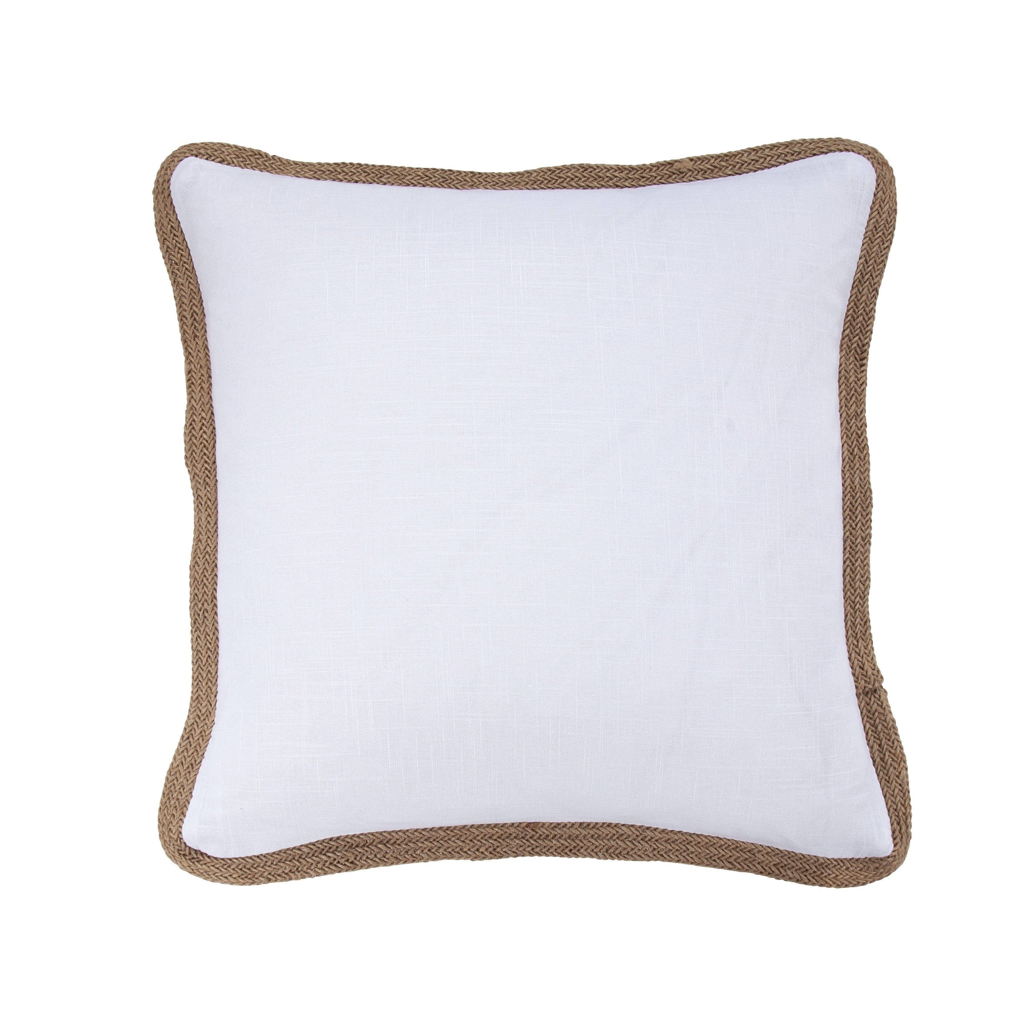 Linen Decorative Designer Accent Pillow Cover with Trim online