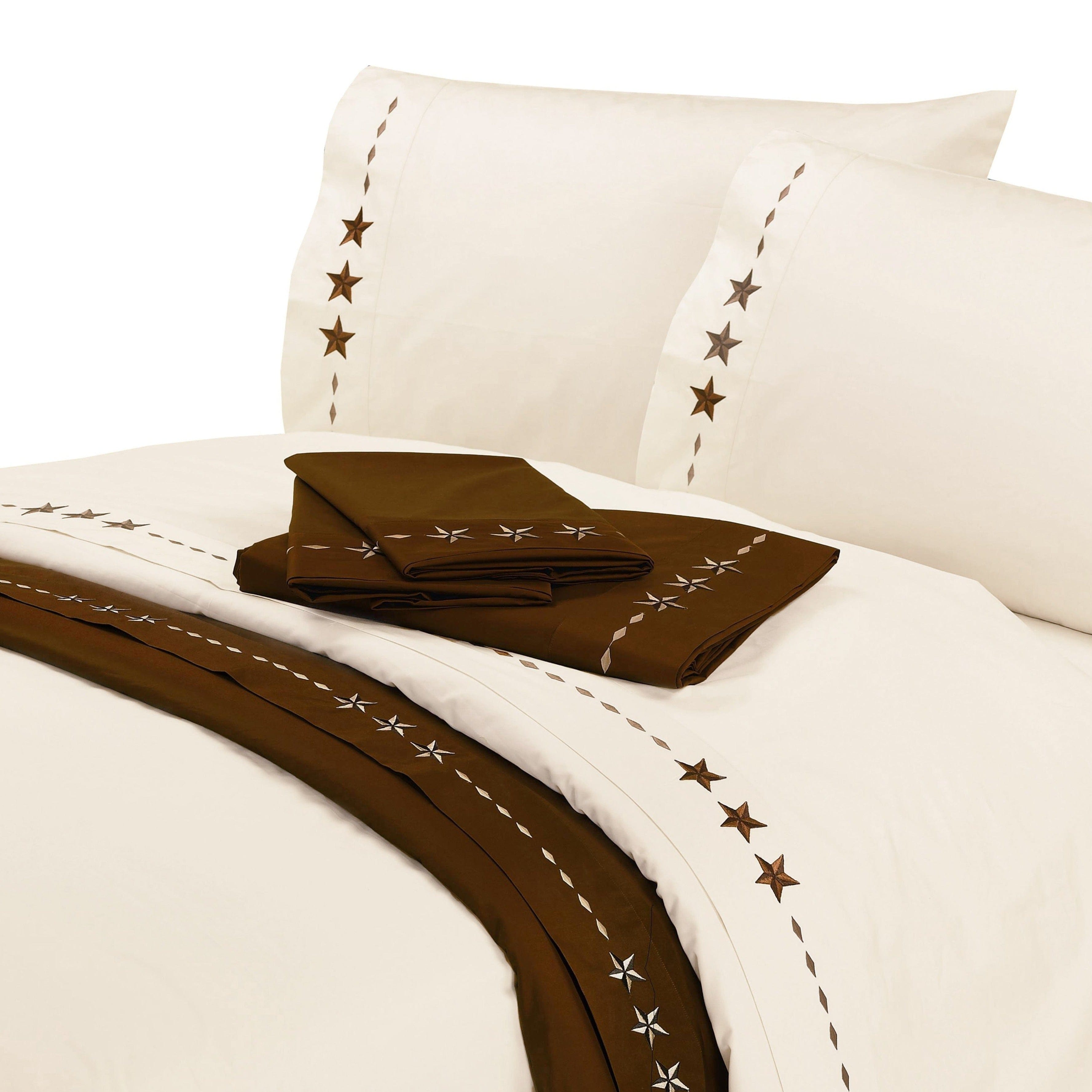 新品HiEnd Accents Embroidered Star Western 350 Thread Count Bed