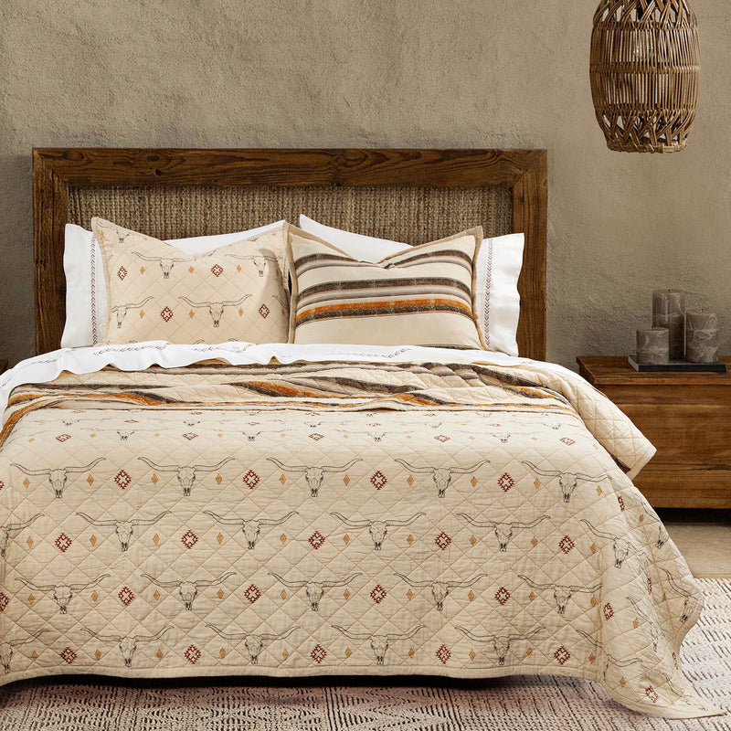 Maverick Longhorns Reversible Quilt Set