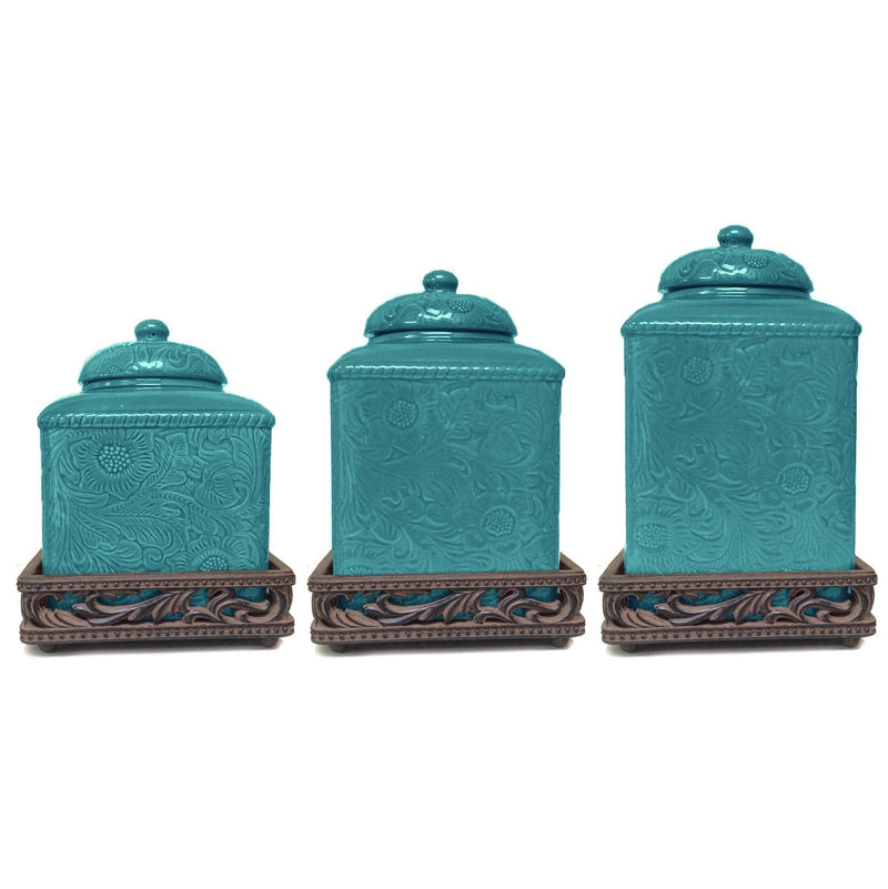 HiEnd Accents Savannah Ceramic Tissue Box Cover, Turquoise