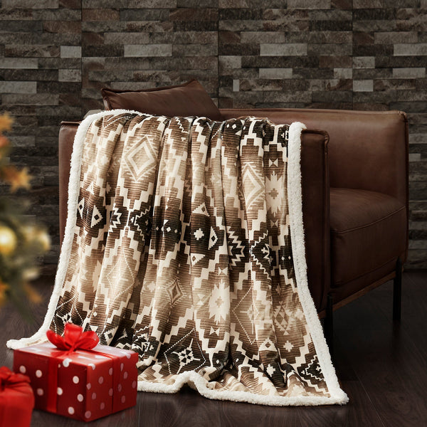 Chalet Campfire Sherpa Throw