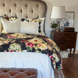 Peony Washed Linen Bedding Set Comforter / Duvet Cover