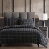 Windowpane Plaid Bedding Set Comforter / Duvet Cover