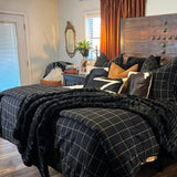 Windowpane Plaid Bedding Set Comforter / Duvet Cover