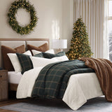 Windowpane Plaid Bedding Set Comforter / Duvet Cover