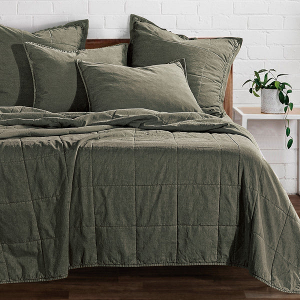 Stonewashed Cotton Canvas Coverlet Coverlet