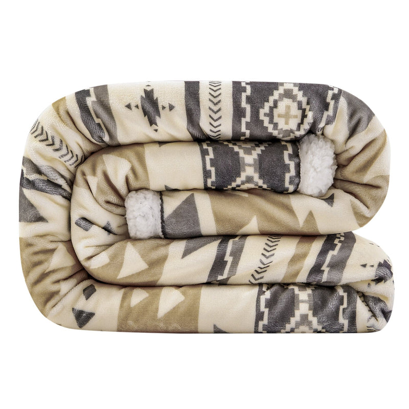 Desert Sage Campfire Sherpa Throw