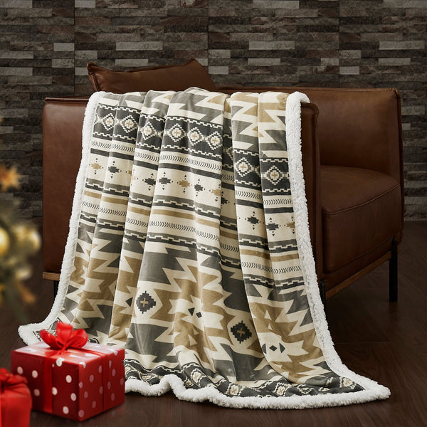 Desert Sage Campfire Sherpa Throw