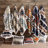 Home on the Range Aztec Campfire Sherpa Throw