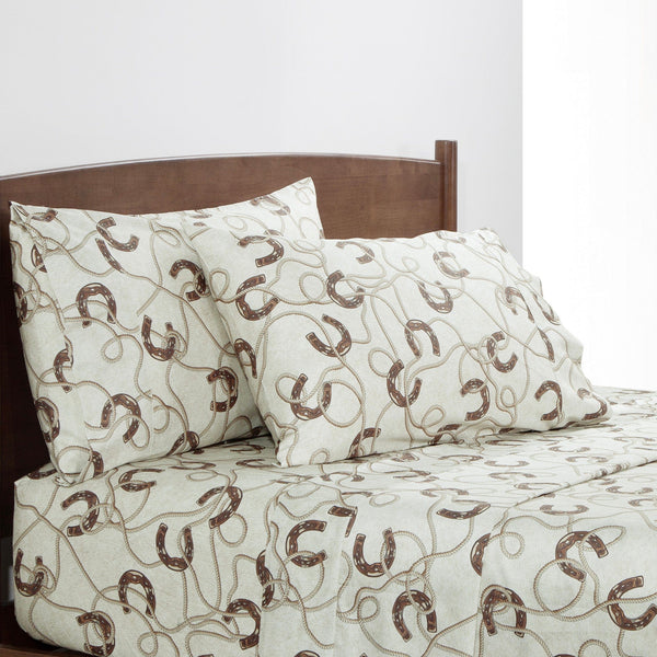 Pierre Horseshoes 350TC Sateen Sheet Set