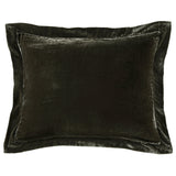 Stella Faux Silk Velvet Flanged Dutch Euro Pillow Fern Green Pillow