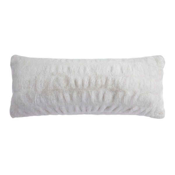 IVORY FUR LUMBAR PILLOW