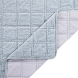 Stella Faux Silk Velvet Double Box Stitch Quilt Set Quilt