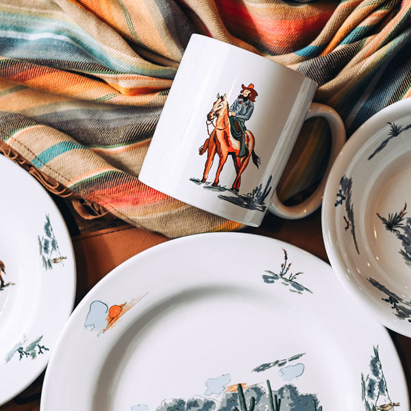 Cowboy dinnerware hotsell