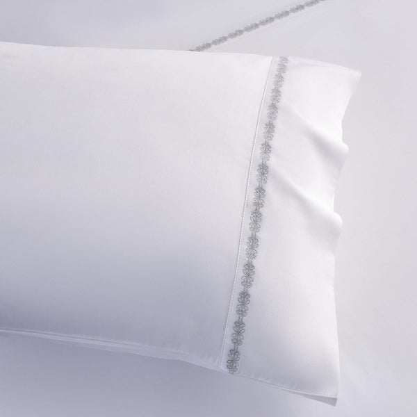 350TC Laurel Embroidered Border Sheet Set Sheet