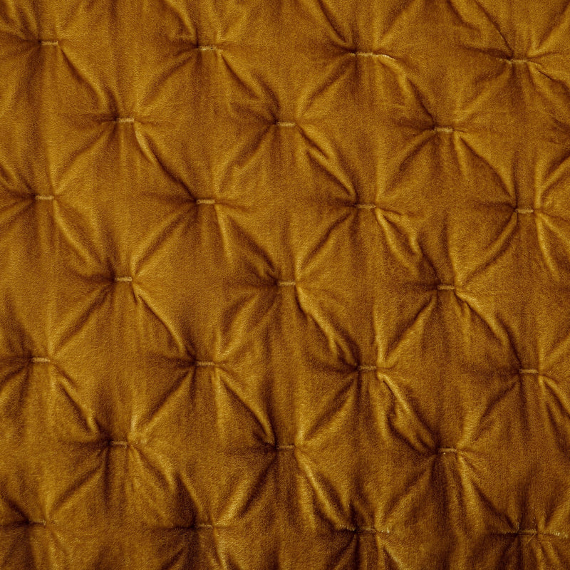 Stella Faux Silk Velvet Quilt Swatch Saffron Swatch