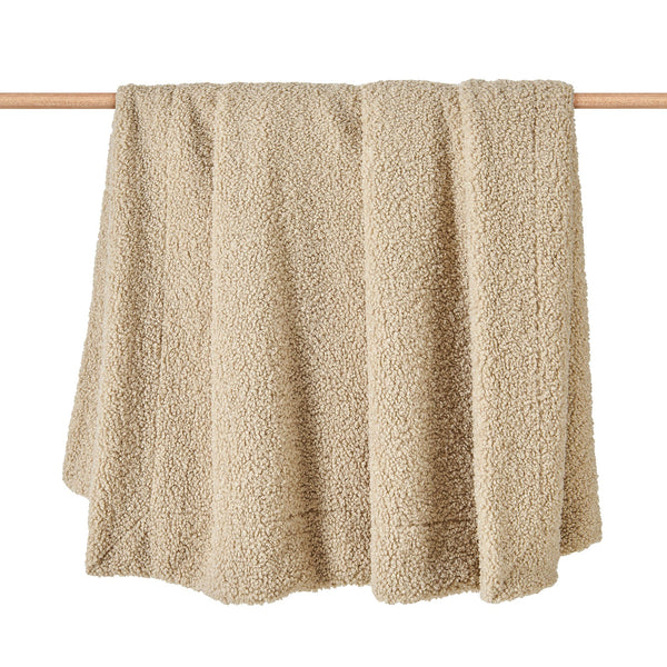 Teddy Throw Blanket 50"W x 60"L / Cream Throw