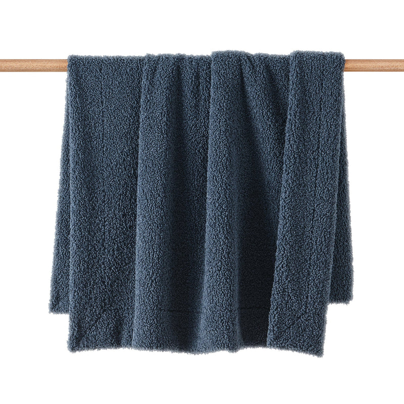 Teddy Throw Blanket 50"W x 60"L / Midnight Blue Throw