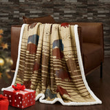 Home on the Range Campfire Sherpa Throw Throw