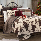 Elsa Cowhide Reversible Quilt Set Twin & 1 Standard Sham