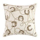 Pierre Horseshoes Teddy-Backed Pillow