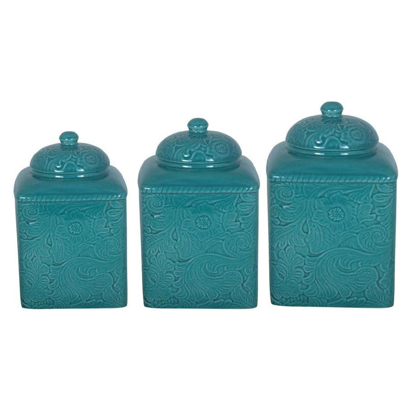 HiEnd Accents Savannah Ceramic Tissue Box Cover, Turquoise