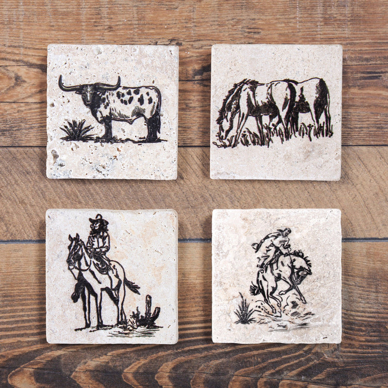 Ranch Life 4PC Coaster Set