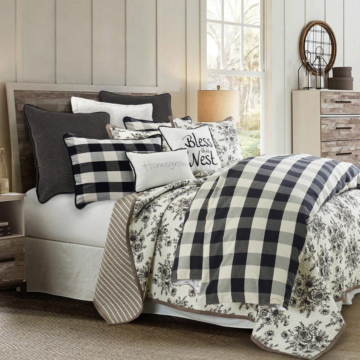 Camille Buffalo Check Comforter Set HiEnd Accents