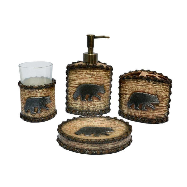 Bear 4-PC Bath Countertop Accessory Set Countertop Bathroom Sets