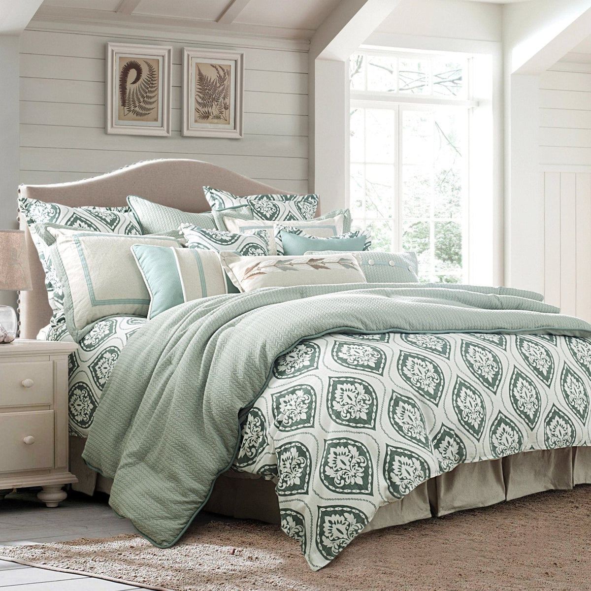 Custom Emerald fashion and White Chevron Duvet Cover Bedding Set-Customize Colors-Twin XL-Full/Queen-King-Boys-Girls Room-Home Decor-Size