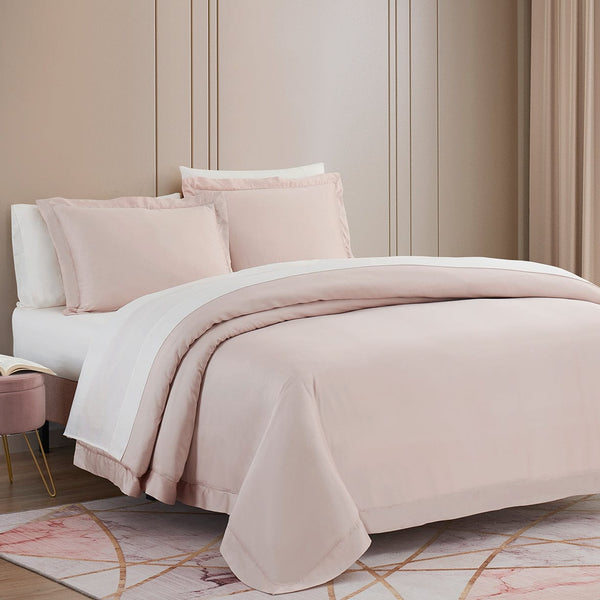 Lyocell Duvet Cover Set Super Queen / Blush Duvet Cover