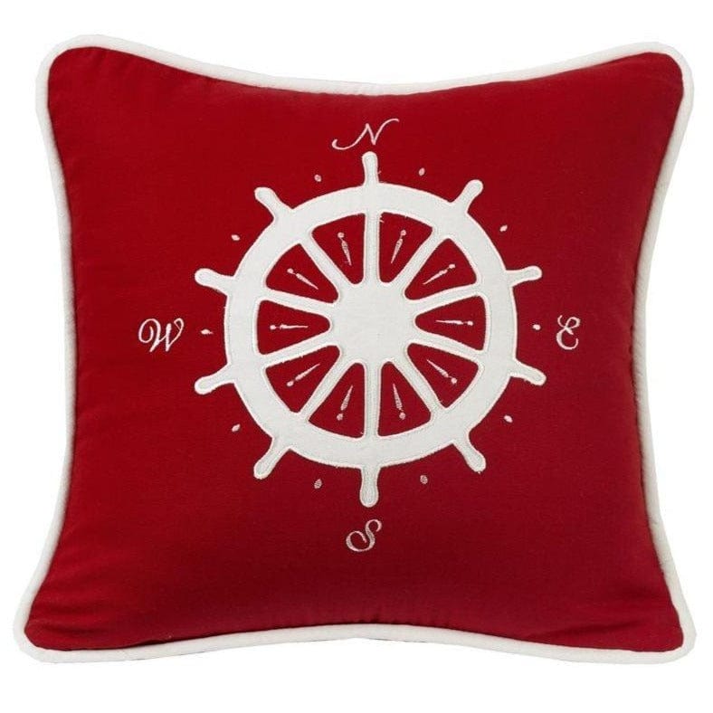 Nautical-Style Compass Accent Pillow Pillow