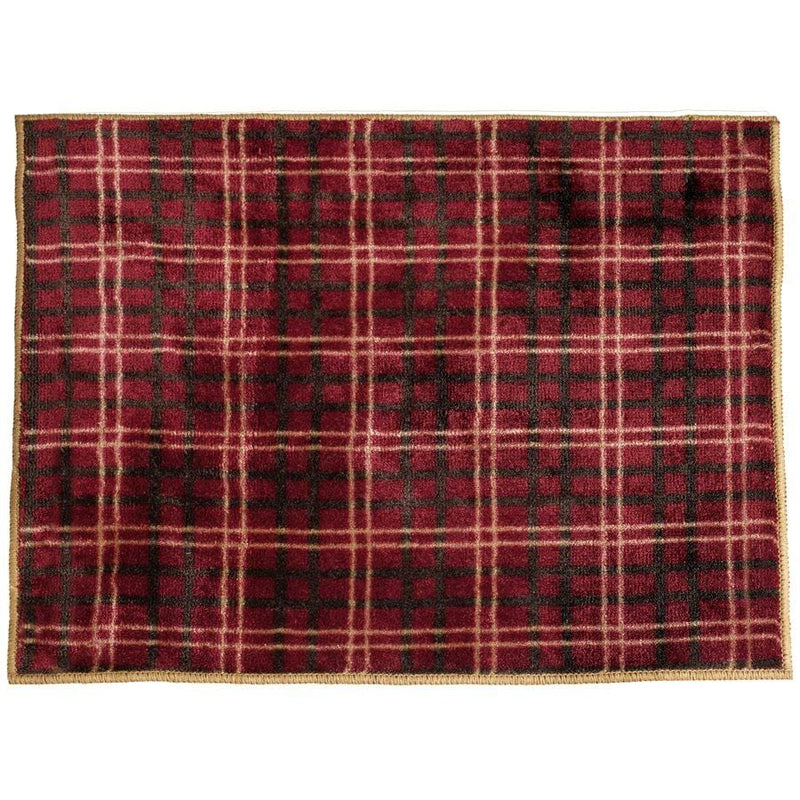 High Country Red Plaid Kitchen/Bath Rug Rug