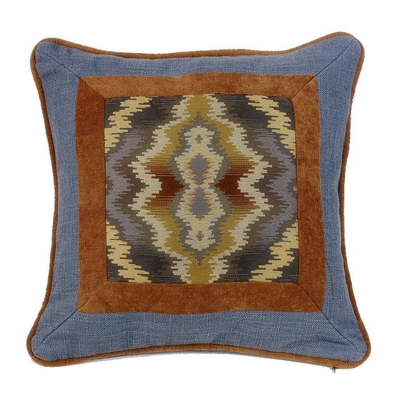 Lexington Southwest Diamond Throw Pillow - Blue, Tan & Copper Sale-Pillow