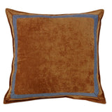 Lexington Russet & Blue Framed Velvet Euro Sham Sale-Sham