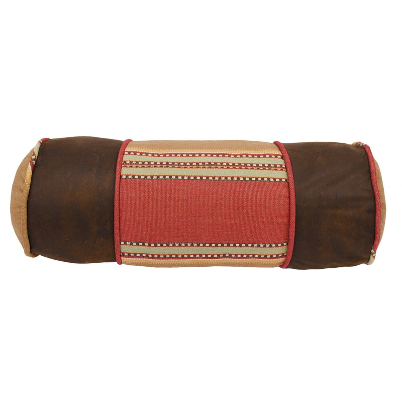 Santa Fe Neckroll , 8" x 21" Red/Brown