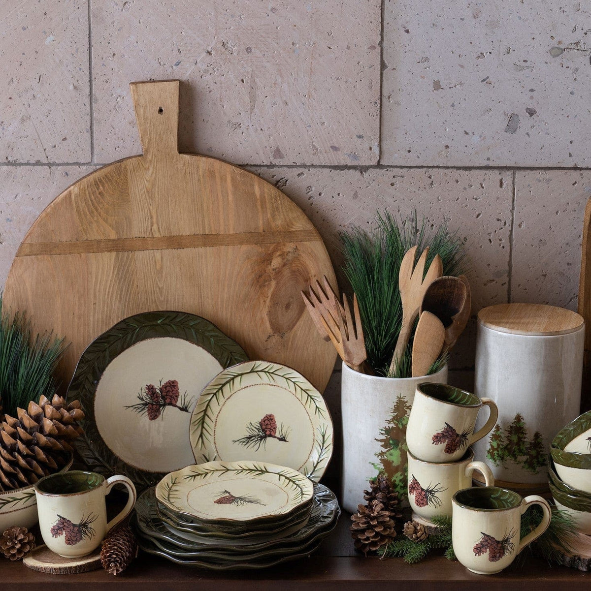 Pine Cone Serving Platter HiEnd Accents