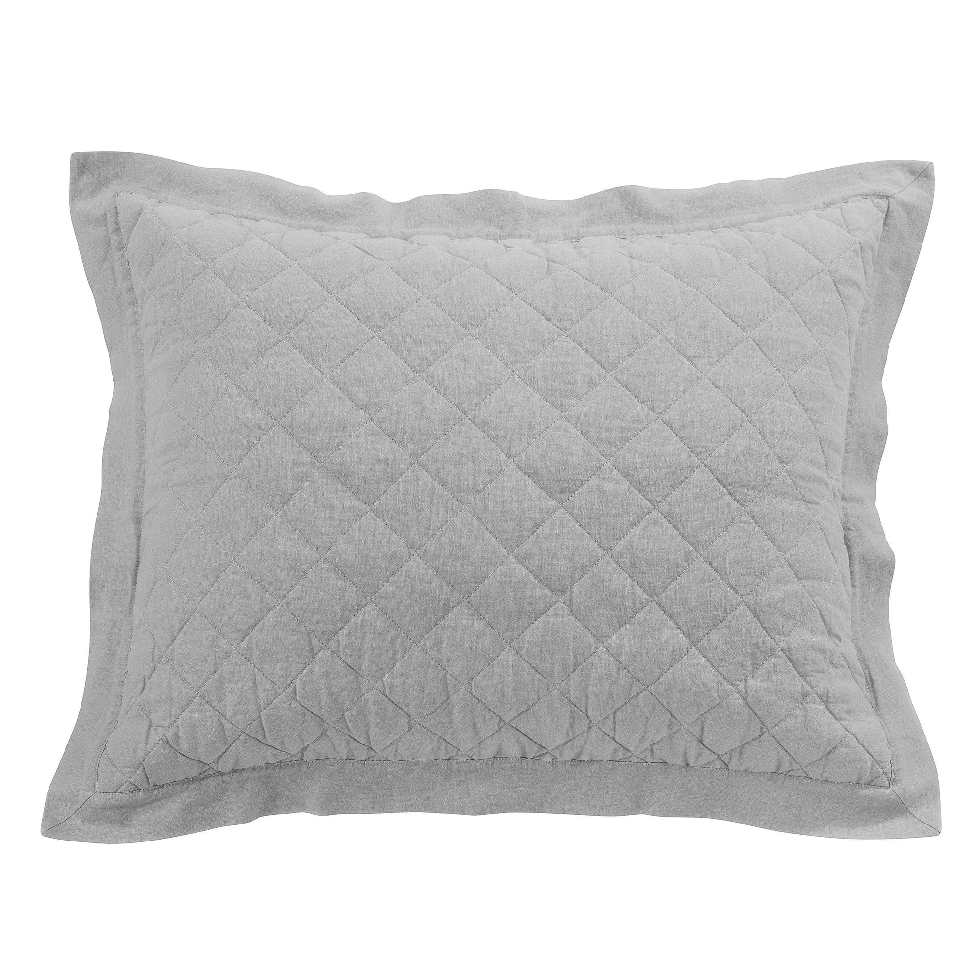 Linen Cotton Diamond Quilted Pillow Sham | HiEnd Accents