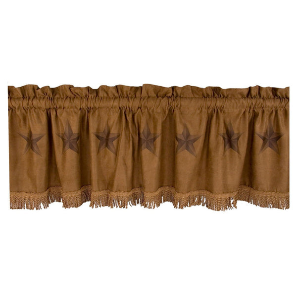 Light Tan Luxury Star Valance, 16x60 Valance